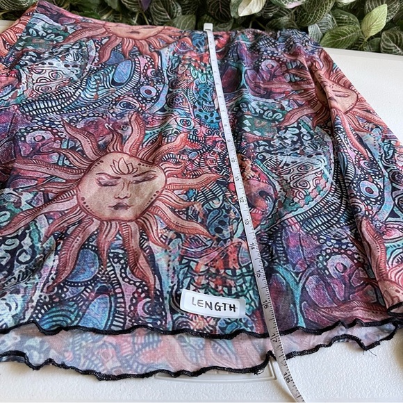 Women's Stretchy Elastic Waist Print Boho Mini Skirt Summer abstract print - Picture 7 of 11